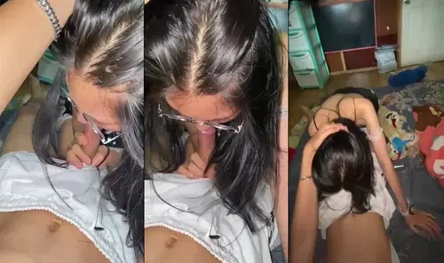 Dạy cô bạn thân kính cận học giỏi cách bú cu vì đây là lần đầu tiên của em