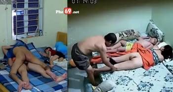 Tranh thủ lúc con ngủ say, đôi vợ chồng làm nhanh vài nháy cực sung